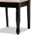 Baxton Studio Reneau Modern and Contemporary Sand Fabric Upholstered Espresso Brown Finished Wood 2-Piece Dining Chair Set - BSORH316C-Sand/Dark Brown-DC-2PK
