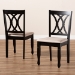 Baxton Studio Reneau Modern and Contemporary Sand Fabric Upholstered Espresso Brown Finished Wood 2-Piece Dining Chair Set - BSORH316C-Sand/Dark Brown-DC-2PK