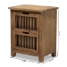 Baxton Studio Clement Rustic Transitional Medium Oak Finished 2-Drawer Wood Spindle End Table - BSOLD19A004-Medium Oak-ET