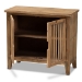 Baxton Studio Clement Rustic Transitional Medium Oak Finished 2-Door Wood Spindle Accent Storage Cabinet - BSOLD19A005-Medium Oak-Cabinet