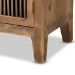 Baxton Studio Clement Rustic Transitional Medium Oak Finished 2-Door Wood Spindle Accent Storage Cabinet - BSOLD19A005-Medium Oak-Cabinet