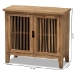 Baxton Studio Clement Rustic Transitional Medium Oak Finished 2-Door Wood Spindle Accent Storage Cabinet - BSOLD19A005-Medium Oak-Cabinet