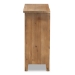 Baxton Studio Clement Rustic Transitional Medium Oak Finished 3-Drawer Wood Spindle Storage Cabinet - BSOLD19A007-Medium Oak-3DW-Cabinet