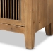 Baxton Studio Clement Rustic Transitional Medium Oak Finished 3-Drawer Wood Spindle Storage Cabinet - BSOLD19A007-Medium Oak-3DW-Cabinet