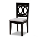 Baxton Studio Lenoir Modern and Contemporary Grey Fabric Upholstered Espresso Brown Finished Wood 7-Piece Dining Set - BSORH315C-Grey/Dark Brown-7PC Dining Set