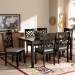 Baxton Studio Caron Modern and Contemporary Grey Fabric Upholstered Espresso Brown Finished Wood 7-Piece Dining Set - BSORH317C-Grey/Dark Brown-7PC Dining Set