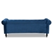 Baxton Studio Emma Traditional and Transitional Navy Blue Velvet Fabric Upholstered and Button Tufted Chesterfield Sofa - BSOEmma-Navy Blue Velvet-SF