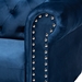 Baxton Studio Emma Traditional and Transitional Navy Blue Velvet Fabric Upholstered and Button Tufted Chesterfield Sofa - BSOEmma-Navy Blue Velvet-SF