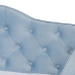 Baxton Studio Freda Traditional and Transitional Light Blue Velvet Fabric Upholstered and Button Tufted Twin Size Daybed with Trundle - BSOFreda-Light Blue Velvet-Daybed-T/T