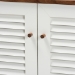Baxton Studio Coolidge Modern and Contemporary Walnut Finished 8-Shelf Wood Shoe Storage Cabinet - BSOFP-04LV-Walnut/White