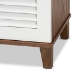 Baxton Studio Coolidge Modern and Contemporary Walnut Finished 8-Shelf Wood Shoe Storage Cabinet - BSOFP-04LV-Walnut/White