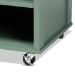 Baxton Studio Dorthy Coastal and Farmhouse Two-tone Dark Green and Natural Wood Kitchen Storage Cart - BSORT670-OCC-Natural/Dark Green-Cart