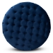 Baxton Studio Sasha Glam and Luxe Royal Blue Velvet Fabric Upholstered Gold Finished Round Cocktail Ottoman - BSOTSF-6689-Royal Blue/Gold-Otto