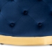 Baxton Studio Sasha Glam and Luxe Royal Blue Velvet Fabric Upholstered Gold Finished Round Cocktail Ottoman - BSOTSF-6689-Royal Blue/Gold-Otto