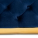 Baxton Studio Verene Glam and Luxe Royal Blue Velvet Fabric Upholstered Gold Finished Square Cocktail Ottoman - BSOTSF-6690-Royal Blue/Gold-Otto