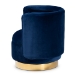Baxton Studio Saffi Glam and Luxe Royal Blue Velvet Fabric Upholstered Gold Finished Swivel Accent Chair - BSOTSF-6653-Royal Blue/Gold-CC