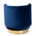 Baxton Studio Saffi Glam and Luxe Royal Blue Velvet Fabric Upholstered Gold Finished Swivel Accent Chair - BSOTSF-6653-Royal Blue/Gold-CC