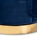Baxton Studio Saffi Glam and Luxe Royal Blue Velvet Fabric Upholstered Gold Finished Swivel Accent Chair - BSOTSF-6653-Royal Blue/Gold-CC
