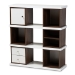 Baxton Studio Rune Modern and Contemporary Two-Tone White and Walnut Brown Finished 2-Drawer Bookcase