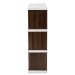 Baxton Studio Rune Modern and Contemporary Two-Tone White and Walnut Brown Finished 2-Drawer Bookcase - BSODV 9990-00-Columbia/White-Bookcase