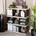 Baxton Studio Rune Modern and Contemporary Two-Tone White and Walnut Brown Finished 2-Drawer Bookcase - BSODV 9990-00-Columbia/White-Bookcase