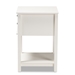 Baxton Studio Willow Modern Transitional White Finished 2-Drawer Wood End Table - BSOSR1801426-White-ET