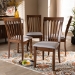 Baxton Studio Minette Modern and Contemporary Grey Fabric Upholstered Walnut Brown Finished Wood Dining Chair - BSORH319C-Grey/Walnut-DC-4PK