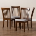 Baxton Studio Minette Modern and Contemporary Grey Fabric Upholstered Walnut Brown Finished Wood Dining Chair - BSORH319C-Grey/Walnut-DC-4PK