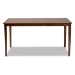 Baxton Studio Eveline Modern and Contemporary Walnut Brown Finished Rectangular Wood Dining Table - BSORH7008T-Walnut-DT