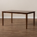 Baxton Studio Eveline Modern and Contemporary Walnut Brown Finished Rectangular Wood Dining Table - BSORH7008T-Walnut-DT
