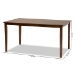 Baxton Studio Eveline Modern and Contemporary Walnut Brown Finished Rectangular Wood Dining Table - BSORH7008T-Walnut-DT