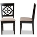 Baxton Studio Renaud Modern and Contemporary Sand Fabric Upholstered and Espresso Brown Finished Wood 2-Piece Dining Chair Set Set - BSORH332C-Sand/Dark Brown-DC-2PK