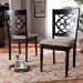 Baxton Studio Renaud Modern and Contemporary Sand Fabric Upholstered and Espresso Brown Finished Wood 2-Piece Dining Chair Set Set - BSORH332C-Sand/Dark Brown-DC-2PK