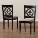 Baxton Studio Renaud Modern and Contemporary Sand Fabric Upholstered and Espresso Brown Finished Wood 2-Piece Dining Chair Set Set - BSORH332C-Sand/Dark Brown-DC-2PK