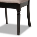 Baxton Studio Lucie Modern and Contemporary Sand Fabric Upholstered and Espresso Brown Finished Wood 2-Piece Dining Chair Set Set - BSORH333C-Sand/Dark Brown-DC-2PK