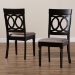Baxton Studio Lucie Modern and Contemporary Sand Fabric Upholstered and Espresso Brown Finished Wood 2-Piece Dining Chair Set Set - BSORH333C-Sand/Dark Brown-DC-2PK