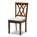 Baxton Studio Augustine Modern and Contemporary Grey Fabric Upholstered and Walnut Brown Finished Wood 7-Piece Dining Set - BSORH316C-Grey/Walnut-7PC Dining Set