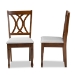 Baxton Studio Augustine Modern and Contemporary Grey Fabric Upholstered and Walnut Brown Finished Wood 2-Piece Dining Chair Set Set - BSORH316C-Grey/Walnut-DC-2PK