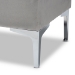 Baxton Studio Mabel Modern and Contemporary Transitional Grey Velvet Fabric Upholstered Silver Finished Storage Ottoman - BSOWS-20093-Grey Velvet/Silver-Otto