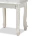 Baxton Studio Sophia Classic and Traditional French White Finished Wood 2-Drawer End Table - BSOHL7A-A110-2 DW ET