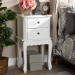 Baxton Studio Sophia Classic and Traditional French White Finished Wood 2-Drawer End Table - BSOHL7A-A110-2 DW ET