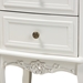 Baxton Studio Darlene Classic and Traditional French White and Cherry Brown Finished Wood 2-Drawer End Table - BSOJY-132054-2 DW ET