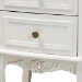 Baxton Studio Darlene Classic and Traditional French White and Cherry Brown Finished Wood 2-Drawer End Table - BSOJY-132054-2 DW ET