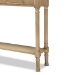 Baxton Studio Calvin Classic and Traditional French Farmhouse Oak Brown Finished Wood 3-Drawer Entryway Console Table - BSOWERPL-01-Brown-Console