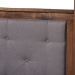 Baxton Studio Natasha Modern and Contemporary Grey Fabric Upholstered and Walnut Brown Finished Wood King Size Platform Canopy Bed - BSOMG0021-Gray/Walnut-King
