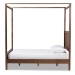 Baxton Studio Veronica Modern and Contemporary Walnut Brown Finished Wood Queen Size Platform Canopy Bed - BSOMG0021-1-Walnut-Queen