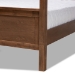 Baxton Studio Veronica Modern and Contemporary Walnut Brown Finished Wood Queen Size Platform Canopy Bed - BSOMG0021-1-Walnut-Queen