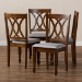 Baxton Studio Augustine Modern and Contemporary Grey Fabric Upholstered and Walnut Brown Finished Wood 4-Piece Dining Chair Set Set - BSORH316C-Grey/Walnut-DC-4PK