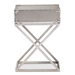 Baxton Studio William Modern French Industrial Silver Metal 1-Drawer End Table - BSOJY1955-ET