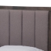 Baxton Studio Natasha Modern and Contemporary Grey Fabric Upholstered and Dark Grey Oak Finished Wood Queen Size Platform Canopy Bed - BSOMG0021-2-Gray/Green Gray-Queen